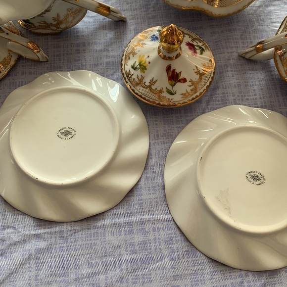 Authentic Limoges France Peint A La Main Tea Set! - Picture 12 of 16